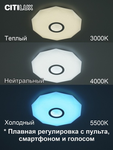 Накладной светильник Citilux Диамант Смарт CL713A30G фото 4