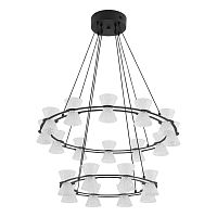 LUMION 8341/70L LEDIO LN26 227 черный/прозрачный металл/акрил Люстра подвесная LED 70W 3000K 220V VINORA