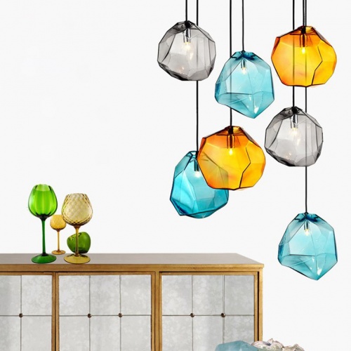 Подвесной светильник Color Ice Cube Pendant JEVIO 1 Серый фото 5
