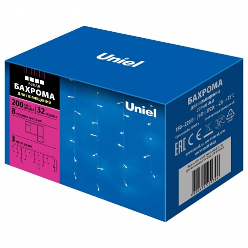 Бахрома световая Uniel ULD-B3010-200 07949 фото 3 Бахрома световая Uniel ULD-B3010-200 07949 фото 3