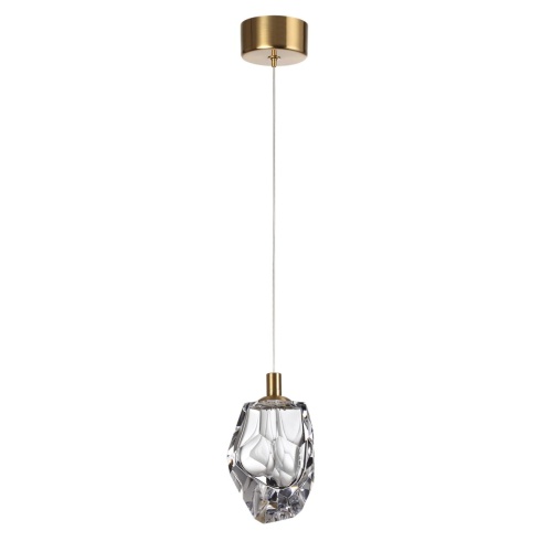 ODEON LIGHT 7114/4LC L-VISION ODL25 Подвесной светильник бронзовый/прозрачное  стекло/металл IP20 LED 4W 300Лм 3000K 200° 220V GEMME