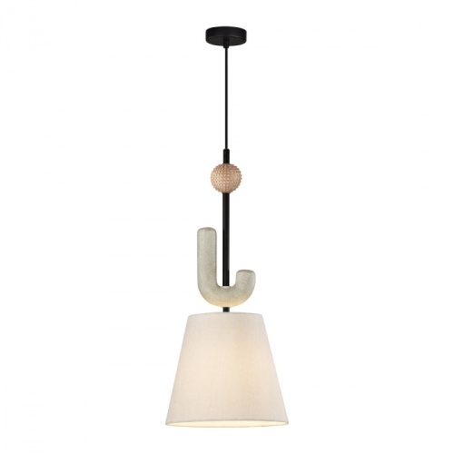 ODEON LIGHT EXCLUSIVE 5410/1 MODERN ODL_EX24 113 черный матов./бежевый/металл/полирезин/ткань Подвес E14 1*40W BAGEL фото 4