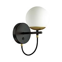 LUMION 5212/1W MODERNI LN26 175 черный, золотой Бра с выкл. E27 60W 220V RANDI