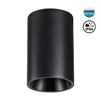 NOVOTECH 359419 OVER NT24 430 черный Светильник накладной влагозащищённый IP54 LED 10W 170-265V 4000К 830Лм RECTE