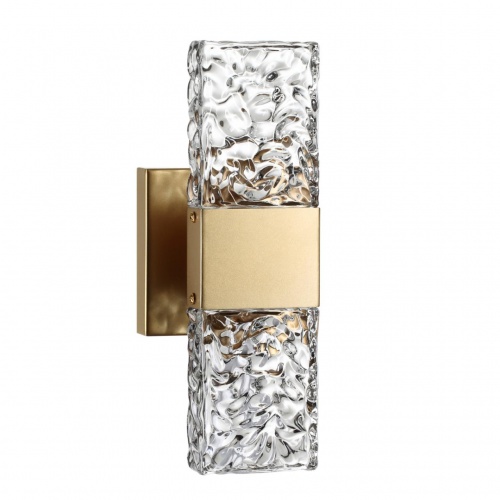 ODEON LIGHT 4364/5WL HIGHTECH ODL23 433 матовое золото/металл/стекло Настенный св-к IP20 LED 10W 612Лм 3000K RICCI