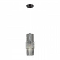 ODEON LIGHT 5016/1 MODERN ODL23 405 черный/дымчатый металл/стекло Подвес E14 1*40W PIMPA