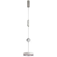 ODEON LIGHT EXCLUSIVE 5451/32L L-VISION ODL_EX26 017 белый/никель/металл/керамика/хрусталь/акрил Подвес LED 32W 2000К/3000K/4000K RIVIERA