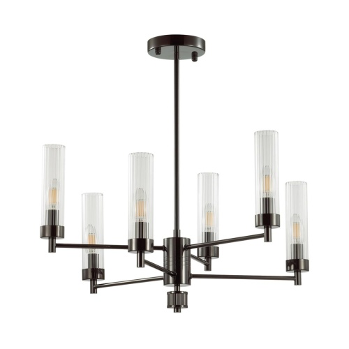 LUMION 5275/6C CLASSI LN26 104 черный хром Люстра потолочная E14 6*40W 220V KAMILLA