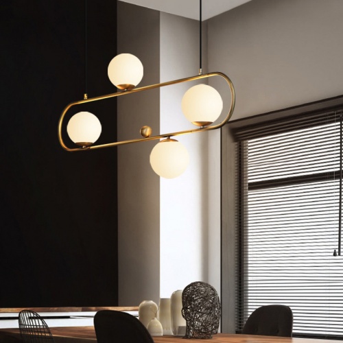 Подвесной реечный светильник HOOP L120 Bronze фото 7