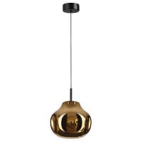 ODEON LIGHT 5097/4LA PENDANT ODL25 363 черный/золотой/металл/стекло Подвес LED 4W 4000K 388Лм VASO