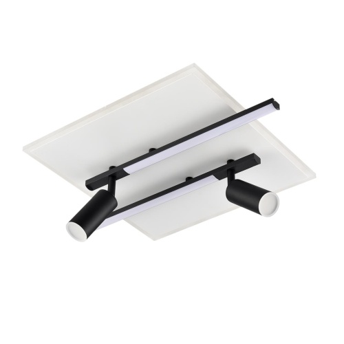 LUMION 8256/40CL LEDIO LN 000 белый/черный, металл/пластик Светильник потолочный LED 40W  3000/4000/6500К 220V STELLS