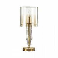 ODEON LIGHT EXCLUSIVE 4886/1T HALL ODL_EX23 153 бронзовый/янтарн./металл/стекло Настольная лампа E14 1*40W NICOLE
