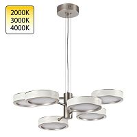 ODEON LIGHT EXCLUSIVE 5451/99L L-VISION  ODL_EX26 белый/никель/металл/керамика/акрил Люстра LED 99W  2000К/3000K/4000K Rivera