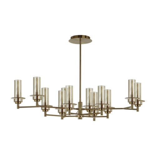 LUMION 6554/12C CLASSI LN26 098 бронза/коньячный/металл/стекло Люстра потолочная E14 12*40W 220V MADONNA