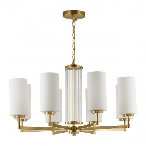 ODEON LIGHT 4990/8 HALL ODL23 637 матов. золотой/белый/стекло Люстра E27 8*40W KASALI