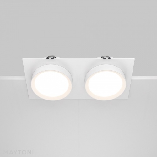 Встраиваемый светильник Maytoni Technical Hoop DL086-02-GX53-SQ-W фото 3