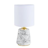 LUMION 8169/1T COUNTY LN26 503 белый/серый керамика/текстиль Настольная лампа E14 1*40W 220V GIATA