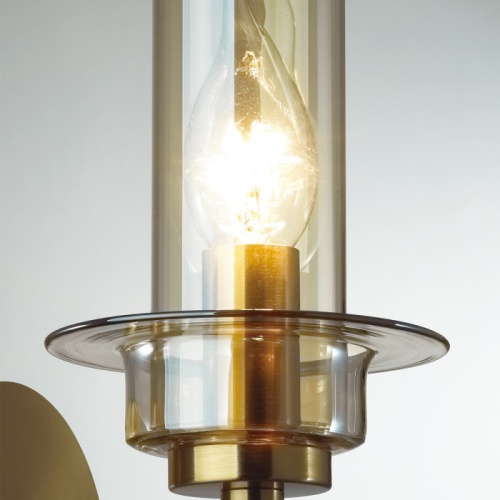 LUMION 6554/1W CLASSI LN26 097 бронза/коньячный/металл/стекло Бра E14 1*40W 220V MADONNA фото 4