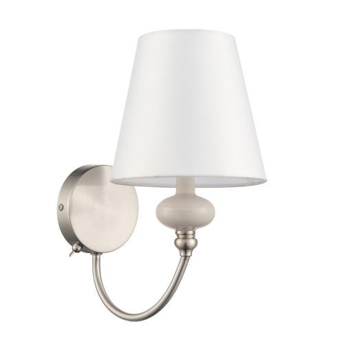 LUMION 8283/1W CLASSI LN26 051 никель/белый, металл/керамика/текстиль Бра Е14 1*40W 220V KENTUKI LUMION 8283/1W CLASSI LN26 051 никель/белый, металл/керамика/текстиль Бра Е14 1*40W 220V KENTUKI