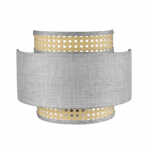 LUMION 8043/1W MODERNI LN26 338 черный/серый/бежевый, металл/текстиль/ротанг Бра Е27 1*60W 220V LAUNA