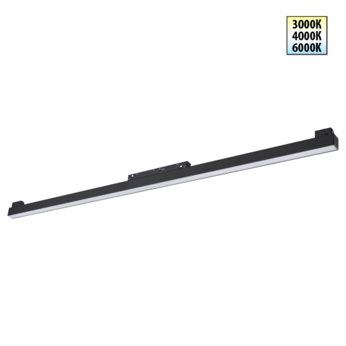 NOVOTECH 359621 SHINO NT25 158 черный Трековый светильник для низков. шинопровода с переключ. цв. темпер. IP20 LED 3000К\4000К\6000К 30W 48V FLUM