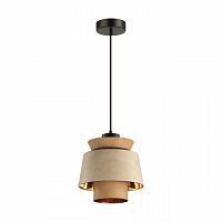 ODEON LIGHT 4992/1 PENDANT ODL23 381 св. коричневый/золотой/металл/экокожа Подвес E27 60W KRESSA