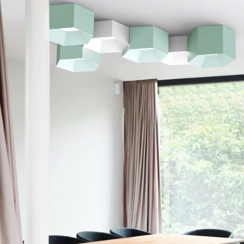 Потолочный светильник HEXAGON A H13 Light green фото 4 Потолочный светильник HEXAGON A H13 Light green фото 4