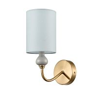 LUMION 6590/1W CLASSI LN26 055 латунь/мятный зеленый, металл, керамика/текстиль Бра E14 1*40W 220V ANRI