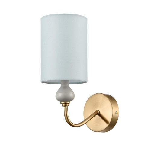 LUMION 6590/1W CLASSI LN26 055 латунь/мятный зеленый, металл, керамика/текстиль Бра E14 1*40W 220V ANRI