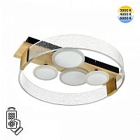 SONEX 7742/40L MITRA LED SN 606 Светильник металл/акрил/МДФ/белый/под дерево/прозрачный/черный LED 40Вт 3000-6500К 470x420 IP20 пульт ДУ SPOTS