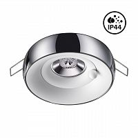 NOVOTECH 370799 SPOT NT21 597 белый/хром Светильник встраиваемый влагозащищенный IP44 GU10 50W 220V WATER