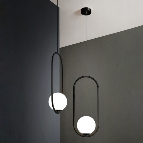 Подвесной светильник Matthew McCormick hoop 50 Black MILA Pendant фото 14