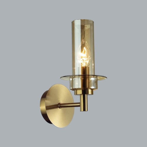 LUMION 6554/1W CLASSI LN26 097 бронза/коньячный/металл/стекло Бра E14 1*40W 220V MADONNA фото 6