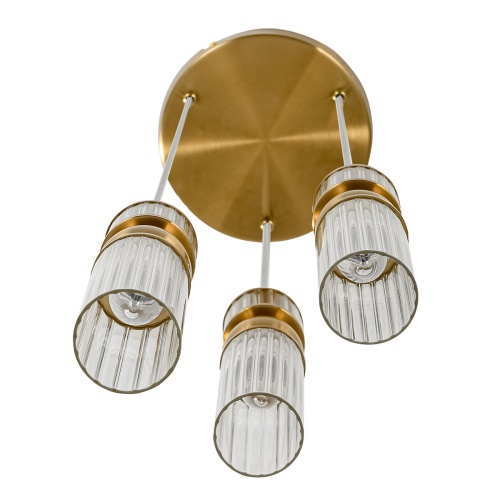 LUMION 8276/3A MODERNI LN26 161 латунь/прозрачный, металл/стекло Подвес Е14 3*40W 220V DENVER фото 5