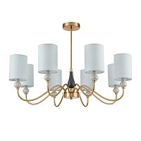 LUMION 6590/8 CLASSI LN26 056 латунь/мятный зеленый, металл, керамика/текстиль Люстра подвесная E14 8*40W 220V ANRI