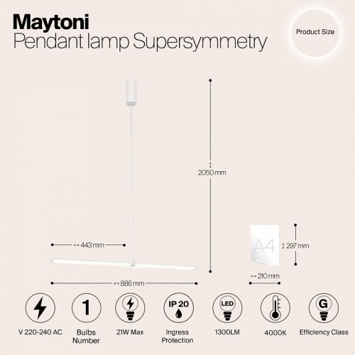 Подвесной светильник Maytoni Supersymmetry P096PL-L11WK1 фото 4