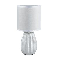 LUMION 8172/1T COUNTY LN26 497 серебро/серый керамика/текстиль Настольная лампа E14 1*40W 220V EVANA