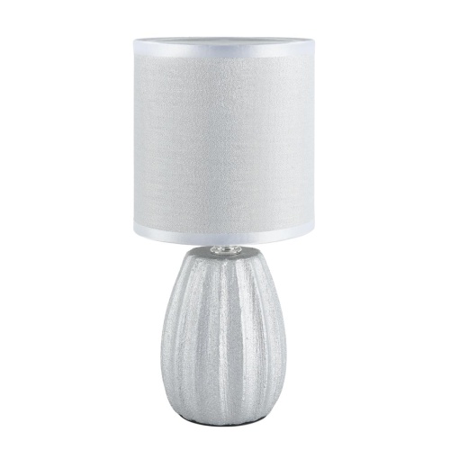 LUMION 8172/1T COUNTY LN26 497 серебро/серый керамика/текстиль Настольная лампа E14 1*40W 220V EVANA