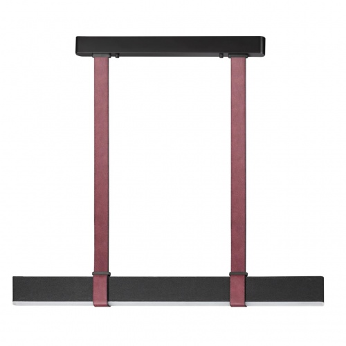 ODEON LIGHT 6629/25L HIGHTECH ODL24 000 металл/экокожа/ткань/акрил бордовый/черный Подвесной светильник IP20 LED 25W 3000K 220V VINCENT