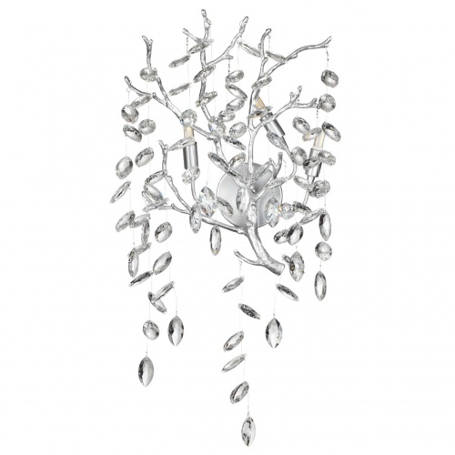 ODEON LIGHT 4970/3W HALL ODL24 615 матов.серебристый/алюмин./хрусталь Бра G9 3*40W DELICA