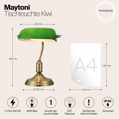 Настольная лампа офисная Maytoni Kiwi Z153-TL-01-BS фото 2