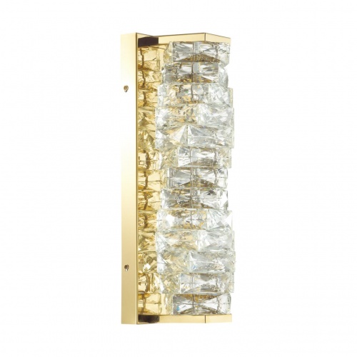 ODEON LIGHT 4999/10WL HALL ODL23 623 золотой/прозрачный/металл/хрусталь Бра LED 10W 4000K STRAZA