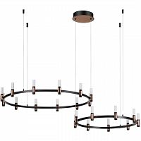 ODEON LIGHT 5009/98LA L-VISION ODL23 529 матовый черный/ ант.бронза/белый/металл/акрил Люстра LED 98W 4000K 3300Лм CANDEL