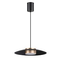 NOVOTECH 358591 OVER NT21 440 черный/золото Светильник накладной светодиодный, провод 2м IP20 LED 4000K 18W 220-240V PILZ