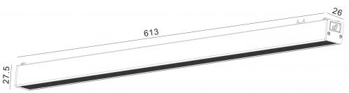 Светильник трековый SLIM, 48В 24W черный 2700-6000К DL-SLIM-DFBL-24-CCT фото 2