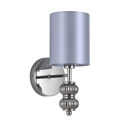 LUMION 8338/1W MODERNI LN26 143 хром/серый, металл/стекло/текстиль Бра E14 40W 220V ILMIRA