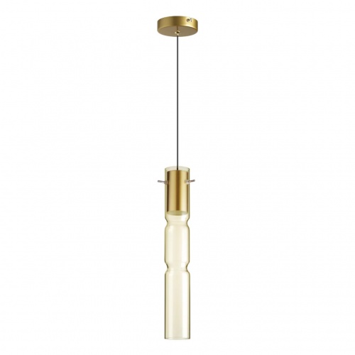 ODEON LIGHT 5059/5LA PENDANT ODL24 385 золотой/янтарный/металл/стекло Подвес LED 5W 3000K SCROW