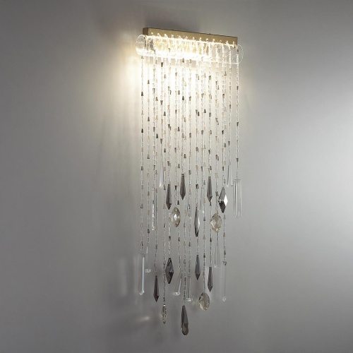 ODEON LIGHT EXCLUSIVE 5420/10WL HALL ODL_EX25 065 античная бронза/металл/стекло/хрусталь Настенный светильник LED 10W 4000K 573Лм AFINA