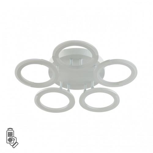 LUMION 8027/55CL LEDIO LN25 000 белый, металл/акрил Потолочный светильник с ПДУ LED 55W 3000-6000К 220V KALIFA