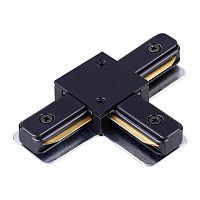 NOVOTECH 135144 PORT NT22 233 черный Соединитель с токопроводом "T" для однофазного двухжильного шинопровода IP20 220V